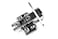 Berta 4 Pieces Full Overlay Frameless European Hinges 105 Degree 2Cam 4Way Adjustable Concealed Kitchen Cabinet Door Hinges with Screws