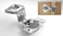 Berta 4Pack 1 inch Overlay Soft Closing Face Frame Cabinet Hinges 105 Degree 6Ways 3Cam Adjustment Concealed Kitchen Cabinet Door Hinges with Screws 1 inch 4 Pieces