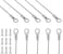 Bivethoi 10pcs Cabinet Door Restraint Kit 80cm 315 Inch Door Hinge Limiter Stainless Steel Restraint Cable Lid Support Chain Door Limiter Stop for Limiting Chest Cupboard Door Swing