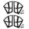 Tbest Cerniere ScarpieraCabinet Hinges Shoes Single Layer Parts Frames Replacement Metal 4 fixings Two Layers Shelf Holder hemnes Replacement Plate Storage Benches 4Pcs Set