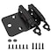 Chibery 12 Overlay Cabinet Hinges 10 Pack Self Closing Flush Mount Hinges with Door Bumper Variable Decorative Hardware for Bathroom Furniture Kitchen Cabinet Doors Matte Black