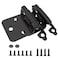 Chibery 12 Overlay Cabinet Hinges 10 Pack Self Closing Flush Mount Hinges with Door Bumper Variable Decorative Hardware for Bathroom Furniture Kitchen Cabinet Doors Matte Black