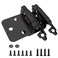Chibery 12 Overlay Cabinet Hinges 6 Pack Self Closing Flush Mount Hinges with Door Bumper Variable Decorative Hardware for Bathroom Furniture Kitchen Cabinet Doors Matte Black