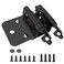 Chibery 12 Overlay Cabinet Hinges 6 Pack Self Closing Flush Mount Hinges with Door Bumper Variable Decorative Hardware for Bathroom Furniture Kitchen Cabinet Doors Matte Black