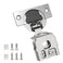 Chibery 2 Pack 1516 Overlay 3D Soft Close Concealed Hinge for Face Frame Door Smooth Slow Self Closing Hinges Satin Nickel Hidden 105 Open Angle Stainless Steel Hinge for Kitchen Cabinet Door