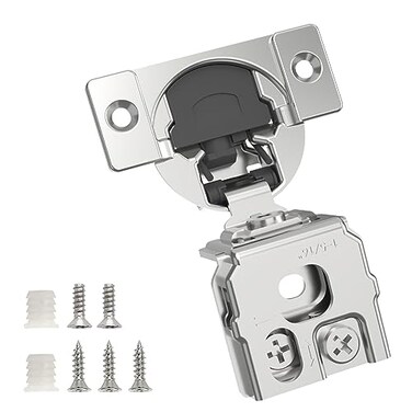 Chibery 2 Pack 1516 Overlay 3D Soft Close Concealed Hinge for Face Frame Door Smooth Slow Self Closing Hinges Satin Nickel Hidden 105 Open Angle Stainless Steel Hinge for Kitchen Cabinet Door
