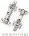 Chibery 2 Pack 165 Degree Soft Close Kitchen Corner Hinges Lazy Susan Cabinets Frameless Clip On Plate for Easy Installation Hidden Face Mount 3D Concealed Slow Self Closing for Folden Cupboard