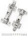 Chibery 2 Pack 165 Degree Soft Close Kitchen Corner Hinges Lazy Susan Cabinets Frameless Clip On Plate for Easy Installation Hidden Face Mount 3D Concealed Slow Self Closing for Folden Cupboard
