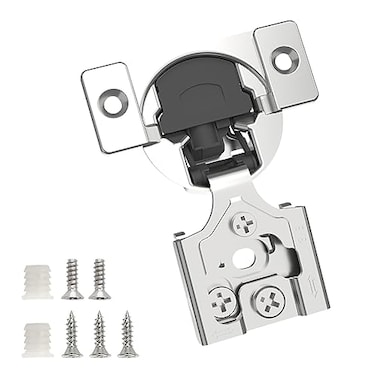Chibery 2 Pack 38 Overlay 3D Soft Close Concealed Hinge for Face Frame Door Smooth Slow Self Closing Hinges Satin Nickel Hidden 105 Open Angle Stainless Steel Hinge for Kitchen Cabinet Door