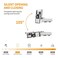 Chibery 20 Pack 14 Small Overlay 4D Concealed Hinges for Face Frame Door Soft Close OnOff Switch Self Closing 105 Open Angle Concealed Stainless Steel Hinges for Framed Cabinet Satin Nickel