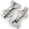 Chibery 20 Pack Full Overlay Soft Close Concealed Frameless Cabinet Hinges Satin Nickel 105 Stop at Will 45105 Degree Self Closing 3D Adjustment Clip On Stainless Steel for Cupboard Kitchen