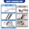 Chibery 20 Pack Full Overlay Soft Close Concealed Frameless Cabinet Hinges Satin Nickel 105 Stop at Will 45105 Degree Self Closing 3D Adjustment Clip On Stainless Steel for Cupboard Kitchen