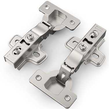 Chibery 20 Pack Full Overlay Soft Close Concealed Frameless Cabinet Hinges Satin Nickel 105 Stop at Will 45105 Degree Self Closing 3D Adjustment Clip On Stainless Steel for Cupboard Kitchen