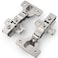 Chibery 20 Pack Full Overlay Soft Close Concealed Frameless Cabinet Hinges Satin Nickel 105 Stop at Will 45105 Degree Self Closing 3D Adjustment Clip On Stainless Steel for Cupboard Kitchen
