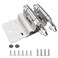 Chibery 38 Inch Inset Cabinet Hinges 10 Pack Self Closing Flush Face Mount Hinges with Door Bumper Variable Decorative Hardware for Bathroom Furniture Kitchen Cabinet Doors Brushed Nickel