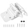 Chibery 38 Inch Inset Cabinet Hinges 3 Pairs6 Pack Self Closing Flush Face Mount Hinges with Door Bumper Variable Decorative Hardware for Bathroom Furniture Kitchen Cabinet Doors White