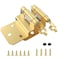 Chibery 38 Inch Inset Cabinet Hinges 6 Pack Self Closing Flush Face Mount Hinges with Door Bumper Variable Decorative Hardware for Bathroom Furniture Kitchen Cabinet Doors Brass Gold