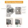 Chibery 4 Pack 12 4D Concealed Hinges for Face Frame Door Soft Close OnOff Switch Self Closing 105 Open Angle Concealed Stainless Steel Hinges for Framed Cabinet Satin Nickel