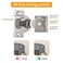 Chibery 4 Pack 12 4D Concealed Hinges for Face Frame Door Soft Close OnOff Switch Self Closing 105 Open Angle Concealed Stainless Steel Hinges for Framed Cabinet Satin Nickel