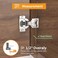 Chibery 4 Pack 12 4D Concealed Hinges for Face Frame Door Soft Close OnOff Switch Self Closing 105 Open Angle Concealed Stainless Steel Hinges for Framed Cabinet Satin Nickel