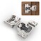 Chibery 4 Pack 12 4D Concealed Hinges for Face Frame Door Soft Close OnOff Switch Self Closing 105 Open Angle Concealed Stainless Steel Hinges for Framed Cabinet Satin Nickel
