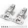 Chibery 4 Pack 14 Partial Overlay Soft Close Concealed Hinge for Face Frame Frameless Door 3D Adjustment Clipon Plate Slow Self Closing Hidden Satin Nickel 105 Stainless Steel Hinges 38