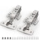 Chibery 4 Pack 34 Full Overlay Soft Close Concealed Hinge for Face Frame Frameless Door 3D Adjustment Clipon Plate Slow Self Closing Hidden Satin Nickel 105 Stainless Steel Hinges 58