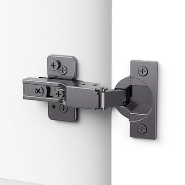 Chibery 50 Pack Frameless Half Overlay Soft Close Concealed Hinges Black Titanium Plated Self Closing 105 Open Angle 3D Adjustment Stop 85 105 Degrees Clip On Stainless Steel for Cabinet Door