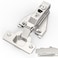 Chibery 916 12 58 34 Overlay Soft Close Concealed Hinge for Face Frame Door Frameless Door 3D Clipon Plate Self Closing Hidden Satin Nickel 105 Angle H3 Full Overlay 4 Pack