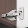 Chibery 916 12 58 34 Overlay Soft Close Concealed Hinge for Face Frame Door Frameless Door 3D Clipon Plate Self Closing Hidden Satin Nickel 105 Angle H3 Full Overlay 4 Pack
