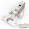 Chibery 916 12 58 34 Overlay Soft Close Concealed Hinge for Face Frame Door Frameless Door 3D Clipon Plate Self Closing Hidden Satin Nickel 105 Angle H3 Full Overlay 4 Pack