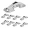 Cionyce 8 Pack Hidden Cabinet Hinges Surface Mount 4 inch Stainless Hinges Concealed for Cupboard