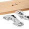 Cionyce 8 Pack Hidden Cabinet Hinges Surface Mount 4 inch Stainless Hinges Concealed for Cupboard