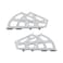 Coshar 2 Pair 2 Layers Shoes Drawer Cabinet Hinges Shoe Cabinet Flip Frames Replacement Fittings Stainless Steel Shoes Flip Turing RackGrey