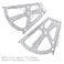 Coshar 2 Pair 2 Layers Shoes Drawer Cabinet Hinges Shoe Cabinet Flip Frames Replacement Fittings Stainless Steel Shoes Flip Turing RackGrey