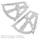 Coshar 2 Pair 2 Layers Shoes Drawer Cabinet Hinges Shoe Cabinet Flip Frames Replacement Fittings Stainless Steel Shoes Flip Turing RackGrey
