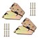 Coshar 2Pcs Drop Leaf Table Hinge and Hardware Kits Heavy Duty 180 Folding Spring Hinges with Mounting Screws for Drop Leaf TableSmall