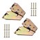 Coshar 2Pcs Drop Leaf Table Hinge and Hardware Kits Heavy Duty 180 Folding Spring Hinges with Mounting Screws for Drop Leaf TableSmall