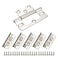 Coshar 3 Non Mortise Iron Flat White Nickel Hinge for Cabinet Wardrobe and WindowMute and Heavy Duty6pcs
