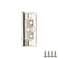 Coshar 3 Non Mortise Iron Flat White Nickel Hinge for Cabinet Wardrobe and WindowMute and Heavy Duty6pcs