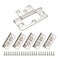 Coshar 3 Non Mortise Iron Flat White Nickel Hinge for Cabinet Wardrobe and WindowMute and Heavy Duty6pcs