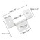 Coshar Pack of 10 Bifold Cabinet Hinges 312 ThreeLeaf White Screws Included