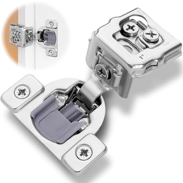 DecoBasics Decobasics 20 Pack Soft Close Cabinet Hinges 1 Overlay for Kitchen Cabinet Doors Face Frame Concealed Hidden Hinges Stainless Steel SelfClosing with 3Way Adjustment Slow Close Damper