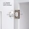 DecoBasics Decobasics 50 Pack 12 Overlay Brushed Nickel Cabinet Hinges for Cabinet Doors 25 Pairs SelfClosing SemiWrap Face Frame Hinges for Cupboard Kitchen Doors wScrews Quiet Bumpers