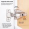 DecoBasics 6 PCS Full Overlay Soft Close Cabinet Hinges for Kitchen Cabinets 105 Face Frame Concealed Cabinet Door Hinge 3 Way Adjustability Clip on Plate Matching Screw 4 Easy Installation