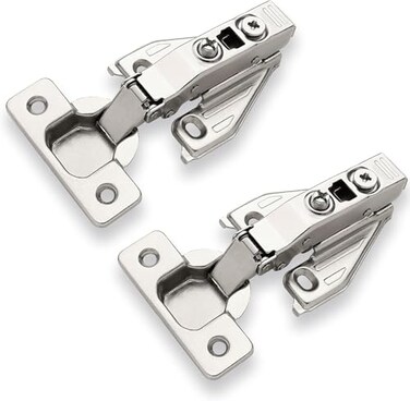 DecoBasics 6 PCS Full Overlay Soft Close Cabinet Hinges for Kitchen Cabinets 105 Face Frame Concealed Cabinet Door Hinge 3 Way Adjustability Clip on Plate Matching Screw 4 Easy Installation