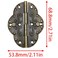 Dsjnf Bronze Iron Decorative Hinges Decorative Cabinet Hinges Jewelry Box Hinge Antique Oval Relief Hinge Bronze for Wooden Jewelry Box Cases 4pcs