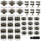 EAEDMY 36 Sets Retro Jewelry Box Hinges and Latches Hardware Small Bronze Brass Latch Hinges for Wooden Jewelry Box and Decorative Cabinet with Matching Screws KitCatch12 Hinges24 36