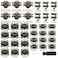 EAEDMY 36 Sets Retro Jewelry Box Hinges and Latches Hardware Small Bronze Brass Latch Hinges for Wooden Jewelry Box and Decorative Cabinet with Matching Screws KitCatch12 Hinges24 36