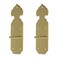 Faotup 2Pcs Small Brass Hinges Decorative Heavy Duty Strap Hinges Gold 334x118x015